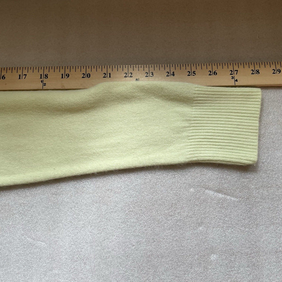 Vintage Y2K Evan Picone Sweater Women Medium Green Removable Faux Fur Collar Top - Picture 9 of 11